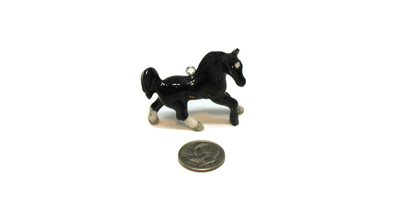 Black Horse Necklace, Black Stallion Necklace, Horse Jewelry, Black Horse Pendant, Black Stallion Charm, Equestrian Necklace, Horse Lover image 2