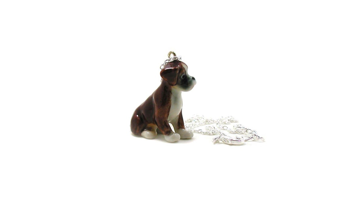Boxer Necklace Charm Necklace Charm Jewelry Boxer Pendant Etsy