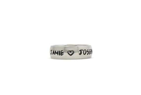 Stainless steel name ring deals
