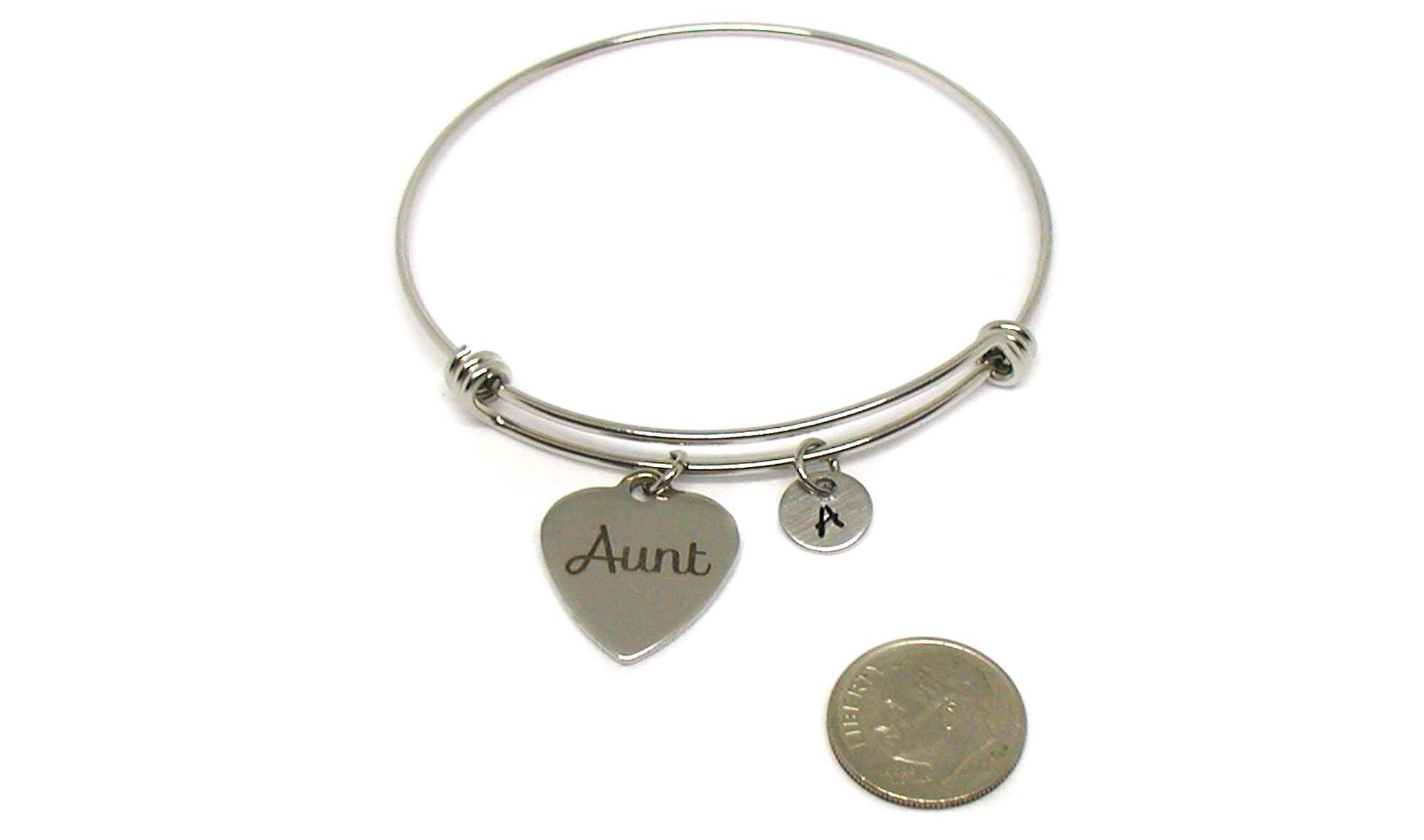 Aunt Bracelet With Birthstone, Gift For Aunt, Aunt Jewelry, Aunt Birthday Gift