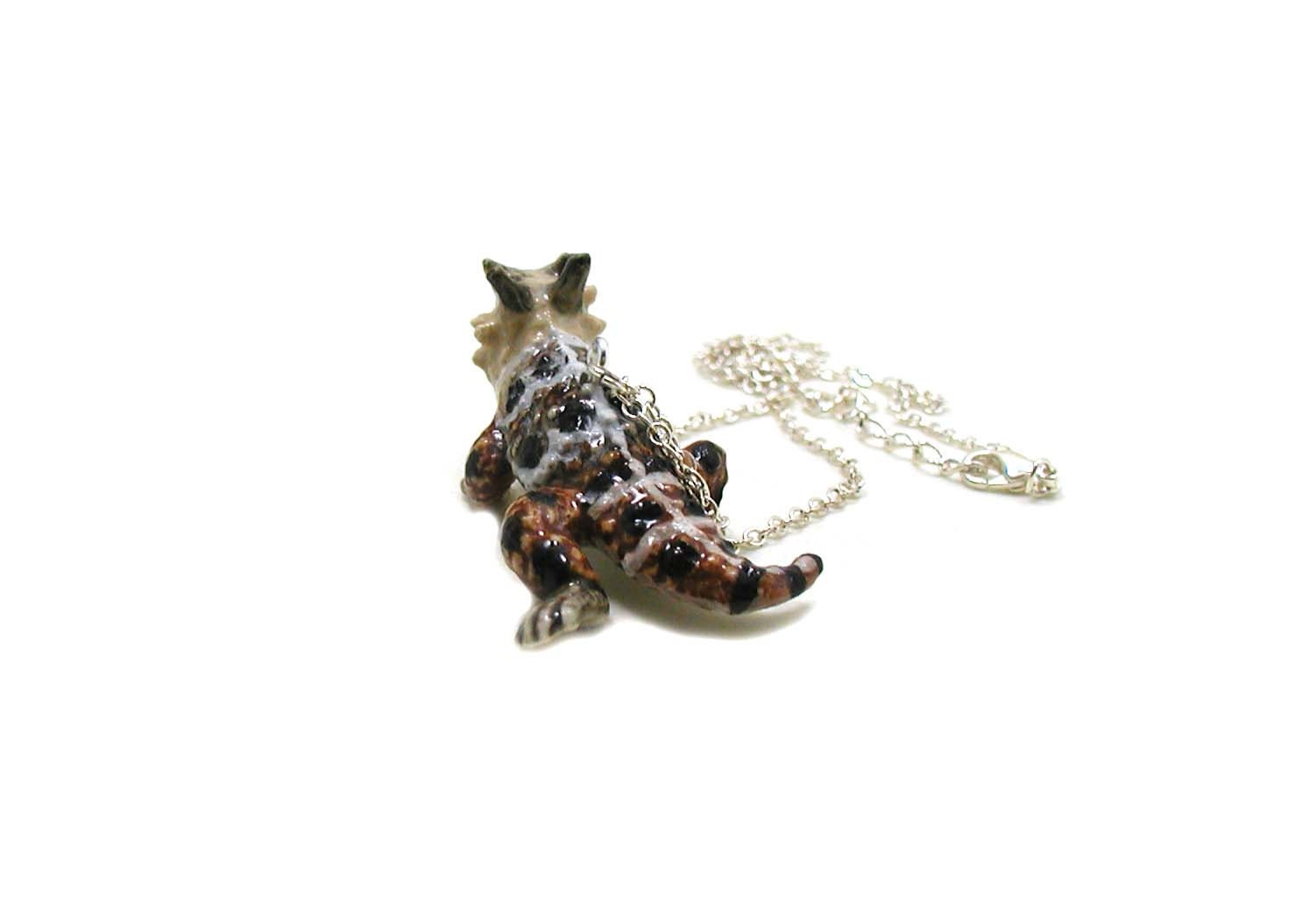 Horned Toad Lizard Necklace Charm Necklace Charm Jewelry Etsy