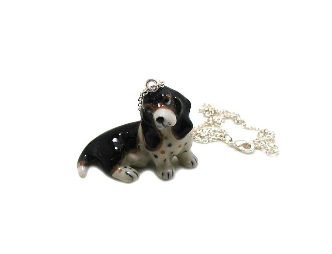 Basset Hound Necklace, Charm Necklace, Basset Hound Jewelry, Dog Charm