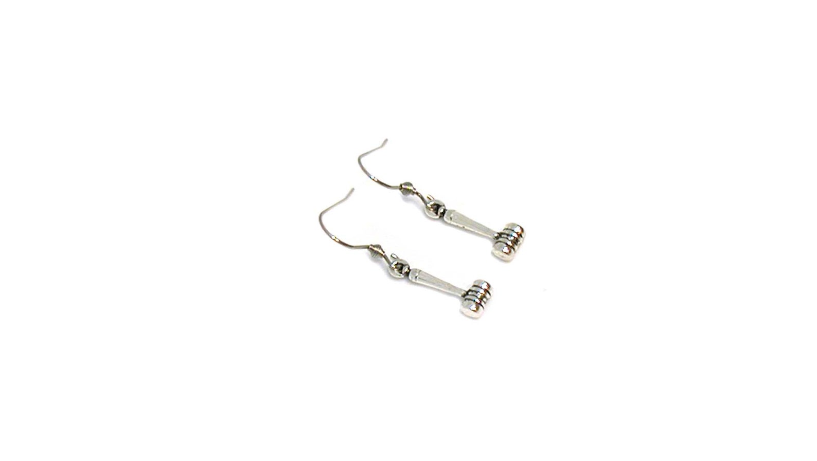 Gavel Earrings Gavel Charm Gavel Jewelry Silver Gavel Etsy