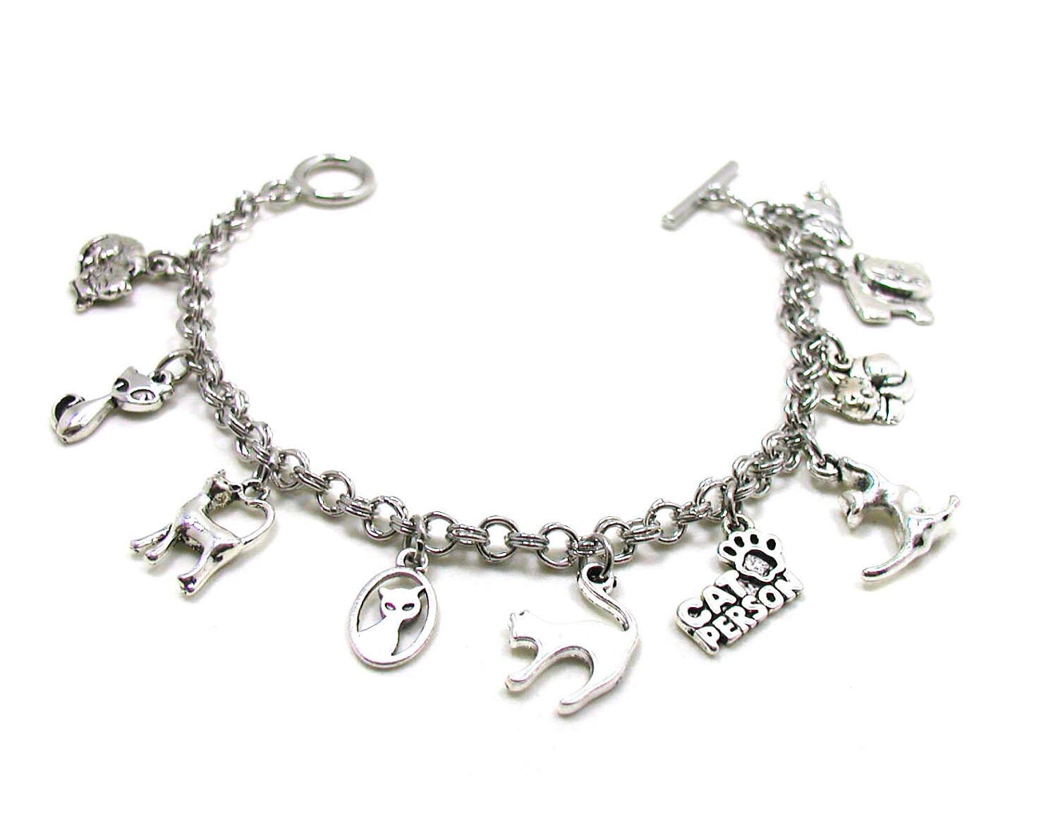 Cat Charm Bracelet Animal Bracelet Pet Charm Bracelet Best Etsy