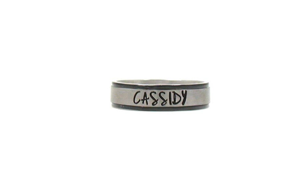 Name Ring, Phrase Ring, Stainless Steel Ring, Custom Ring, Personalized ...