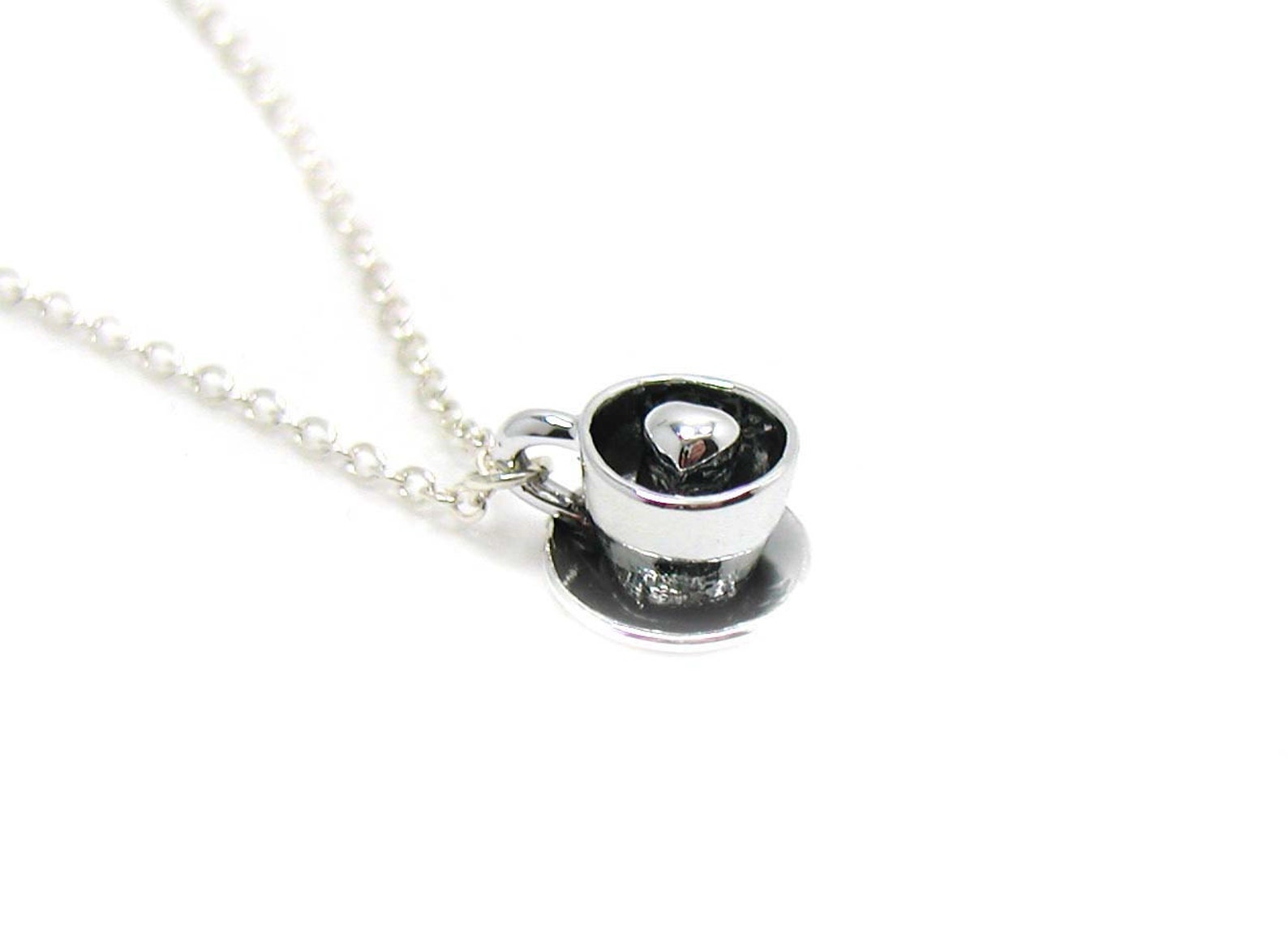 Coffee Cup Necklace Cafe Necklace Latte Necklace Cup of Etsy