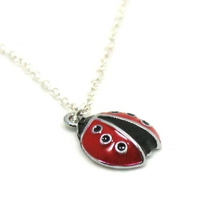 garden jewelry ladybird jewelry ladybug jewelry ladybug pendant ladybug gift insect jewelry gardener gift Ladybug initial bangle