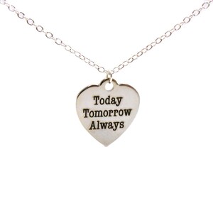 Today Tomorrow Always Necklace Charm Necklace Delicate - Etsy UK