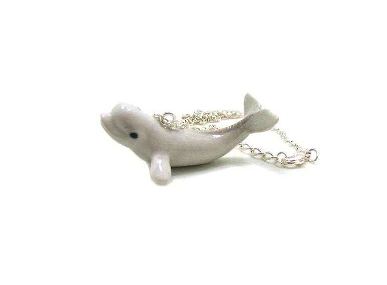 Beluga Whale Necklace Charm Necklace Charm Jewelry Beluga Etsy