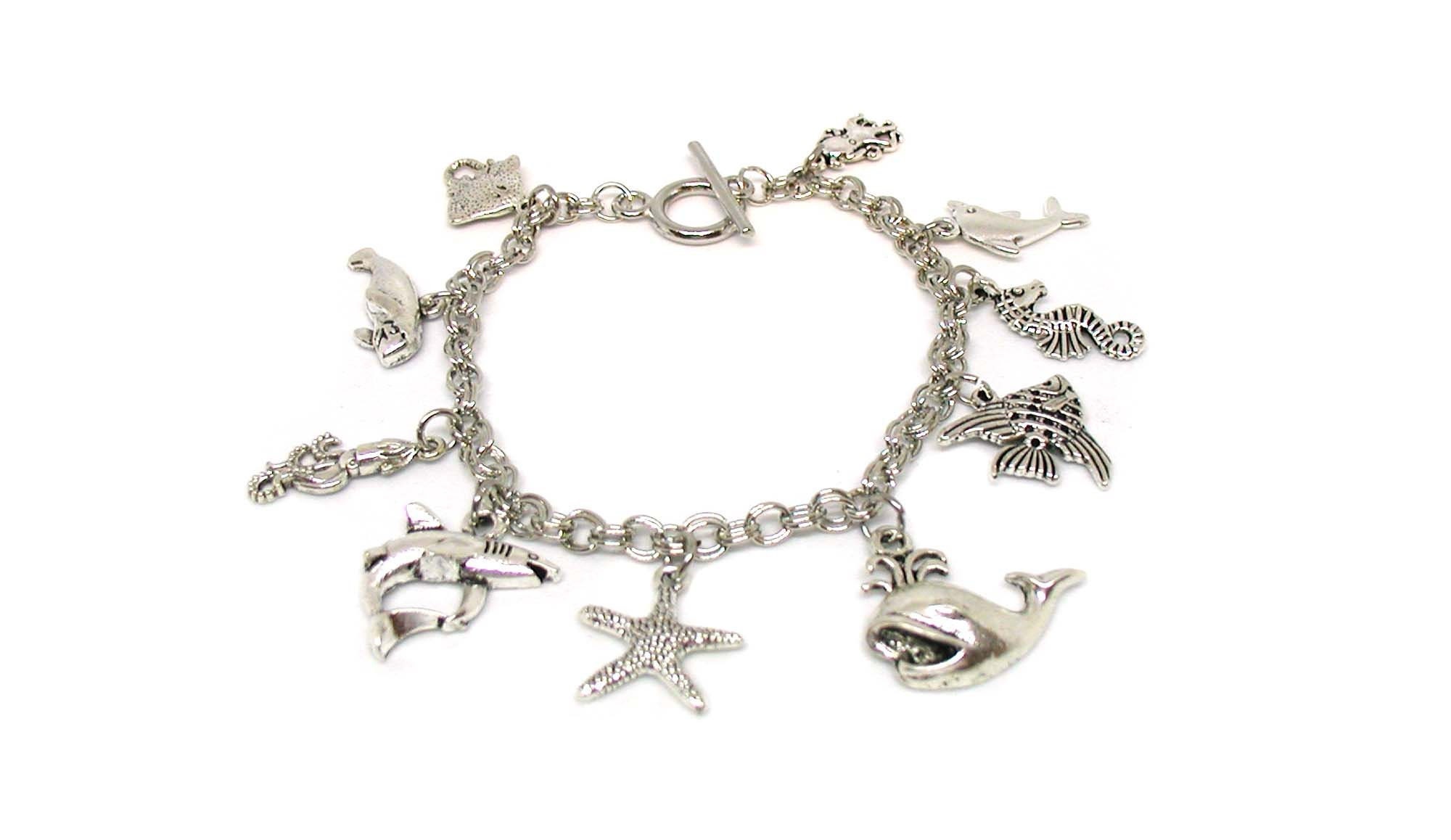 Whimsical Gifts, Beach Lover Toggle Charm Bracelet