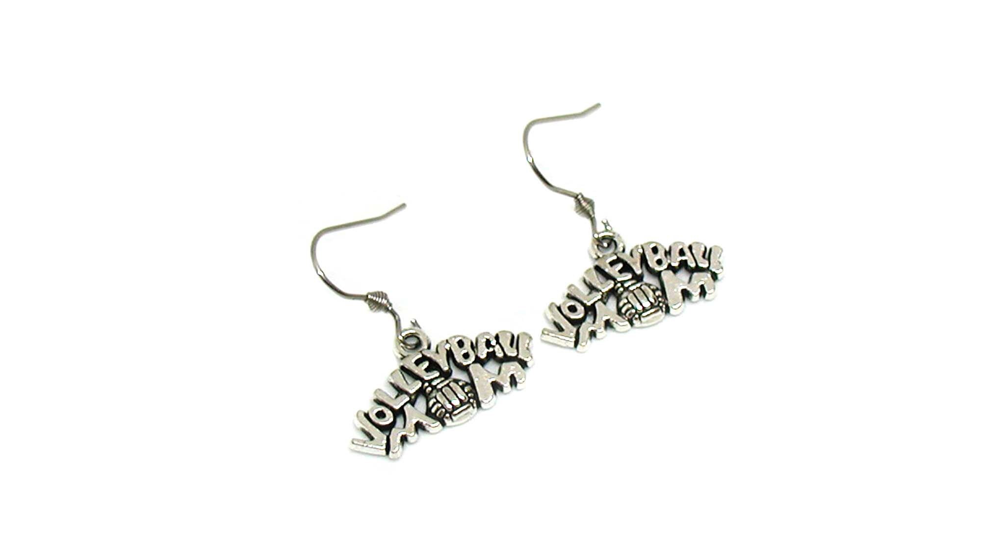 Volleyball Mom Earrings Sports Charm Sports Jewelry Etsy