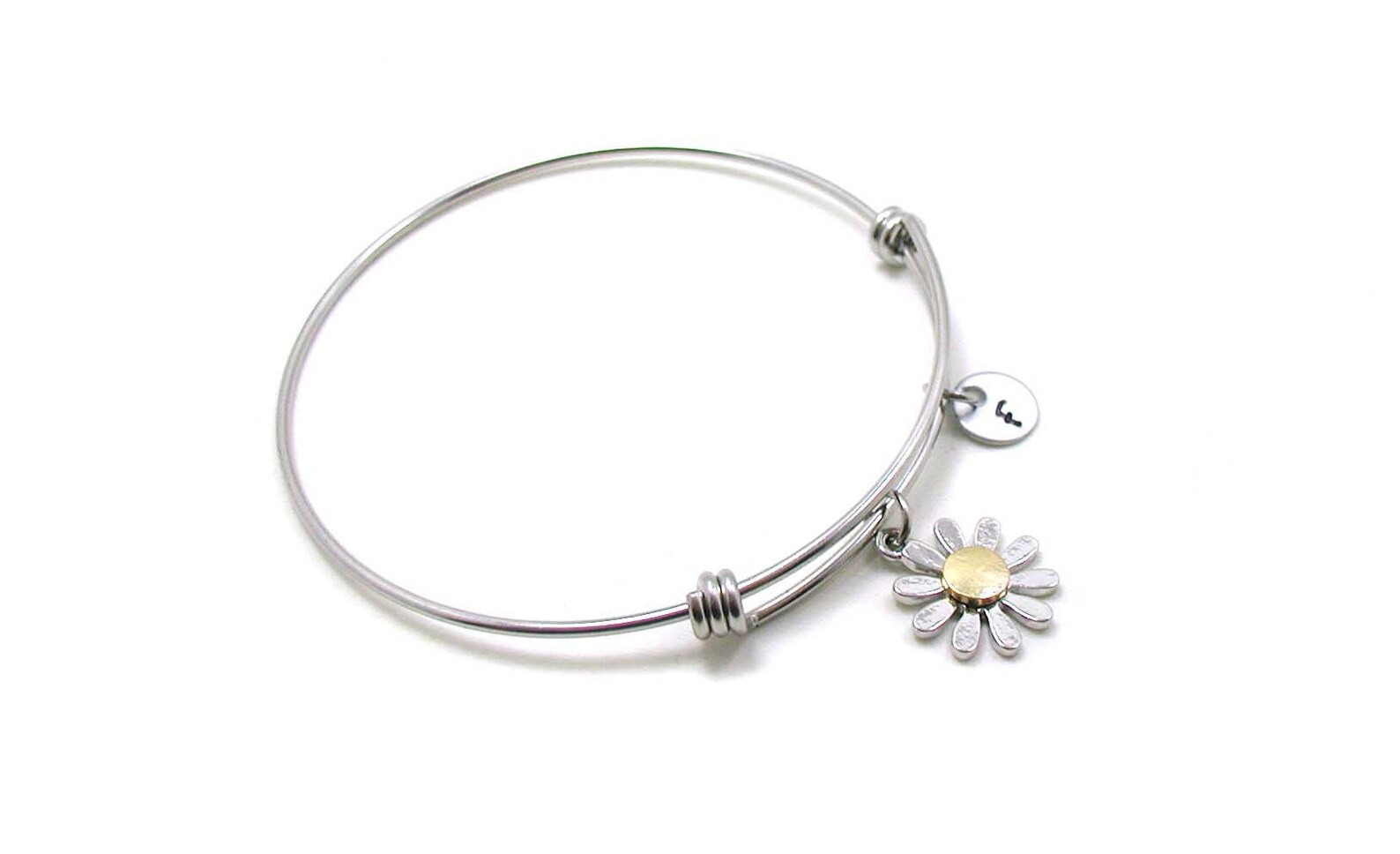 Daisy Bracelet Daisy Bangle Bracelet Silver Daisy Jewelry Etsy