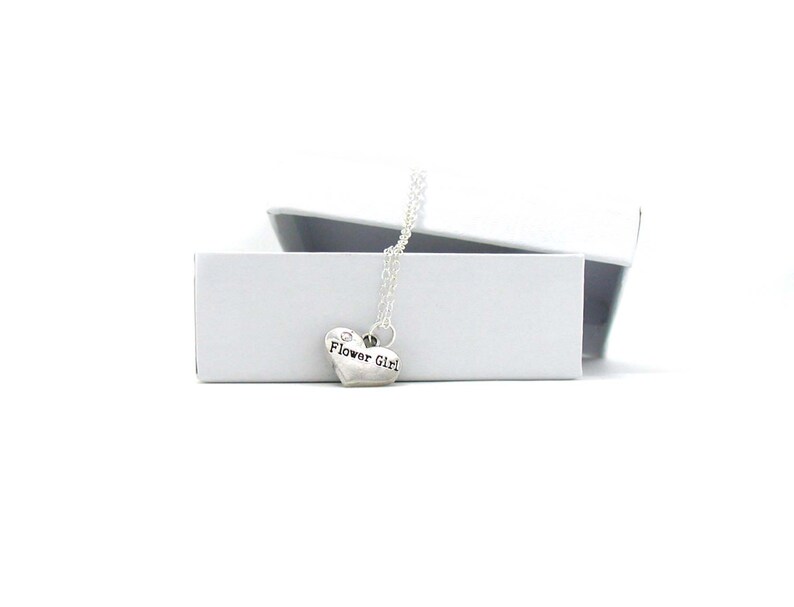 Flower Girl Necklace Flower Girl Charm Jewelry Wedding Etsy