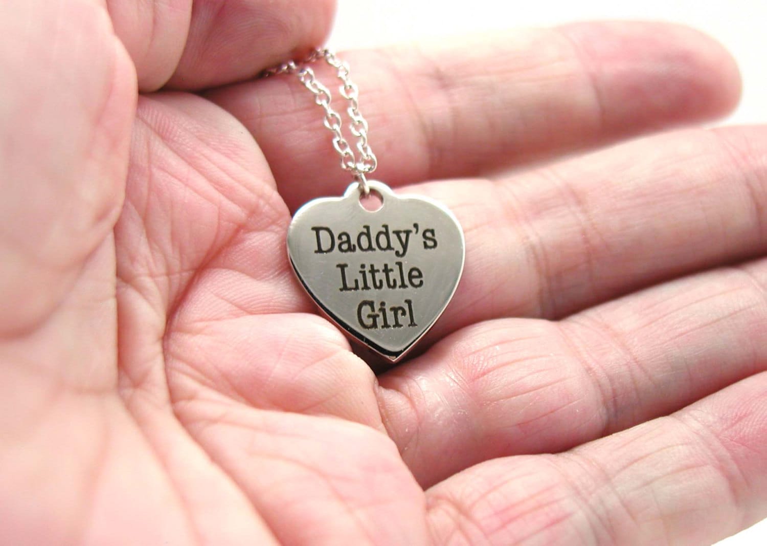 Daddy's Little Girl Necklace Charm Necklace Delicate Etsy
