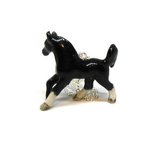 Black Horse Necklace, Black Stallion Necklace, Horse Jewelry, Black Horse Pendant, Black Stallion Charm, Equestrian Necklace, Horse Lover image 5
