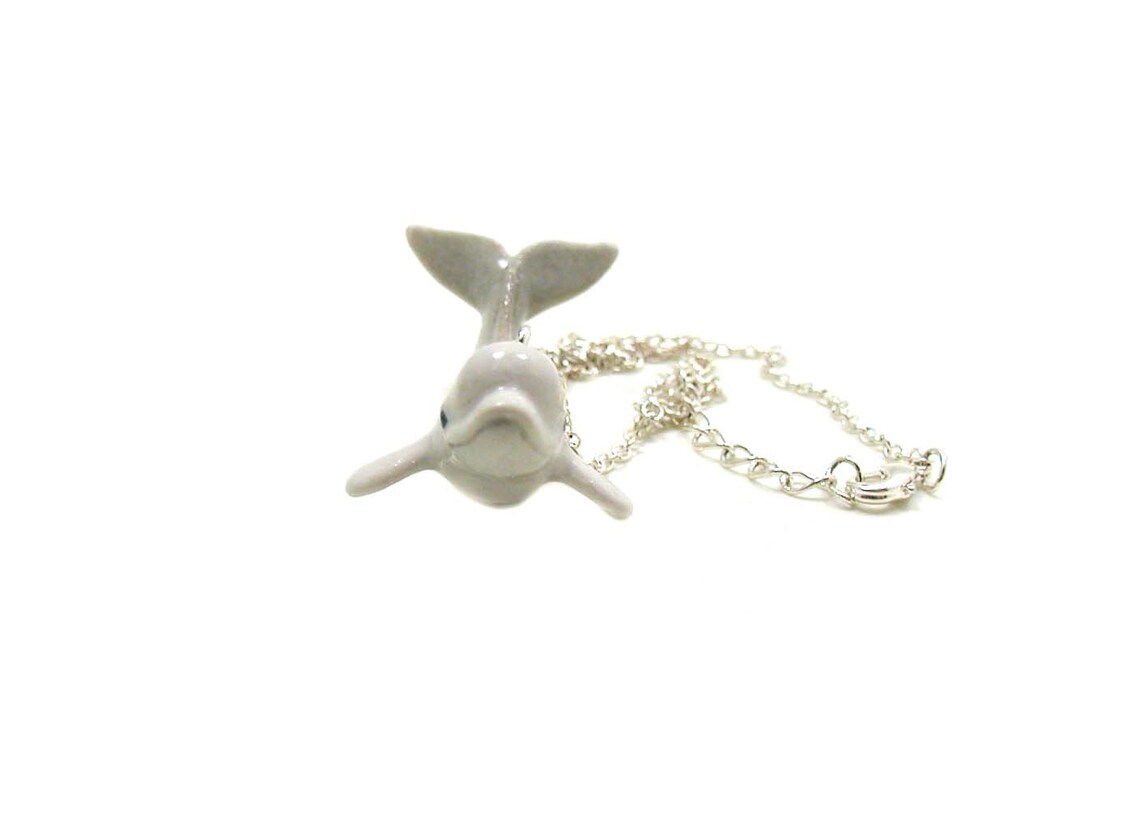 Beluga Whale Necklace Charm Necklace Charm Jewelry Beluga Etsy