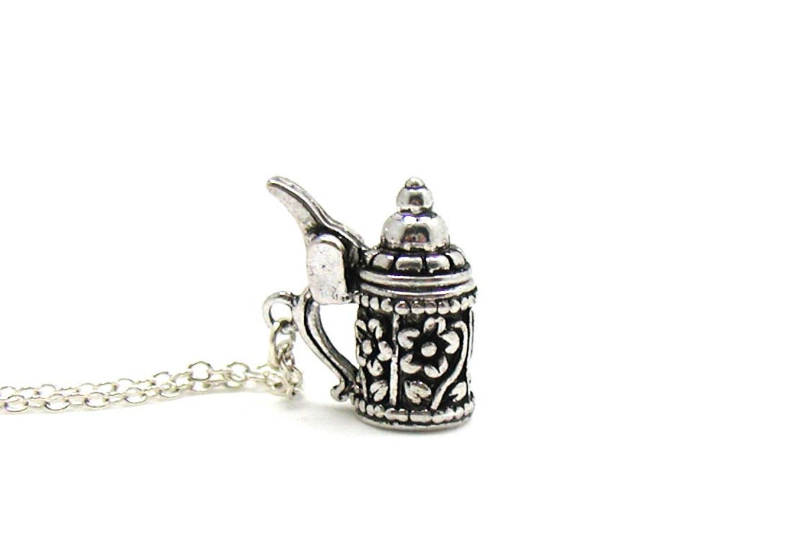 Beer Stein Necklace 3D Beer Stein Charm Jewelry Beer Stein Etsy