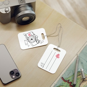 Luggage Tags, Unique Camera and Footsteps I want to wander the world art
