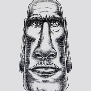 ALEX POATAN PEREIRA As The Stone Face - Art Print