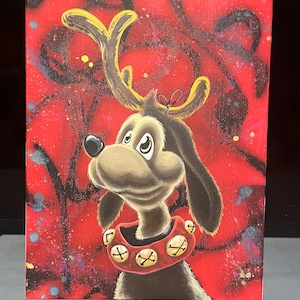 Max (from The Grinch) Hand Painted Canvas 16”x20”