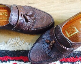 SALE- Mocassins| vintage mocassins| Avang Shoes| vintage shoes 6.5| vintage shoes 38| vintage shoes 7.5 us| vintage leather mocassins 38