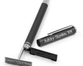 Personalized Self-Inking Stamp Pen: Free Engraving, Portable Custom Signature