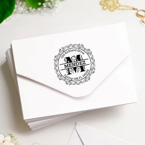 Timbro autoinchiostrante personalizzato con nome e inchiostro, timbro in gomma personalizzato da 1-5/8"