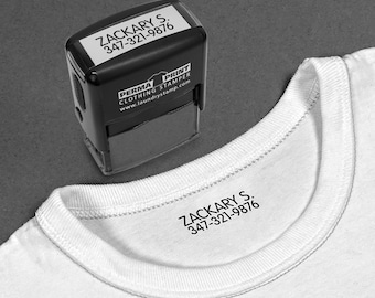 Clothing Stamper with Black Ink - Personalized Kids Name Stamp - Industrial Grade Ink 200+ washes - Perfect for Clothing, Camps and more