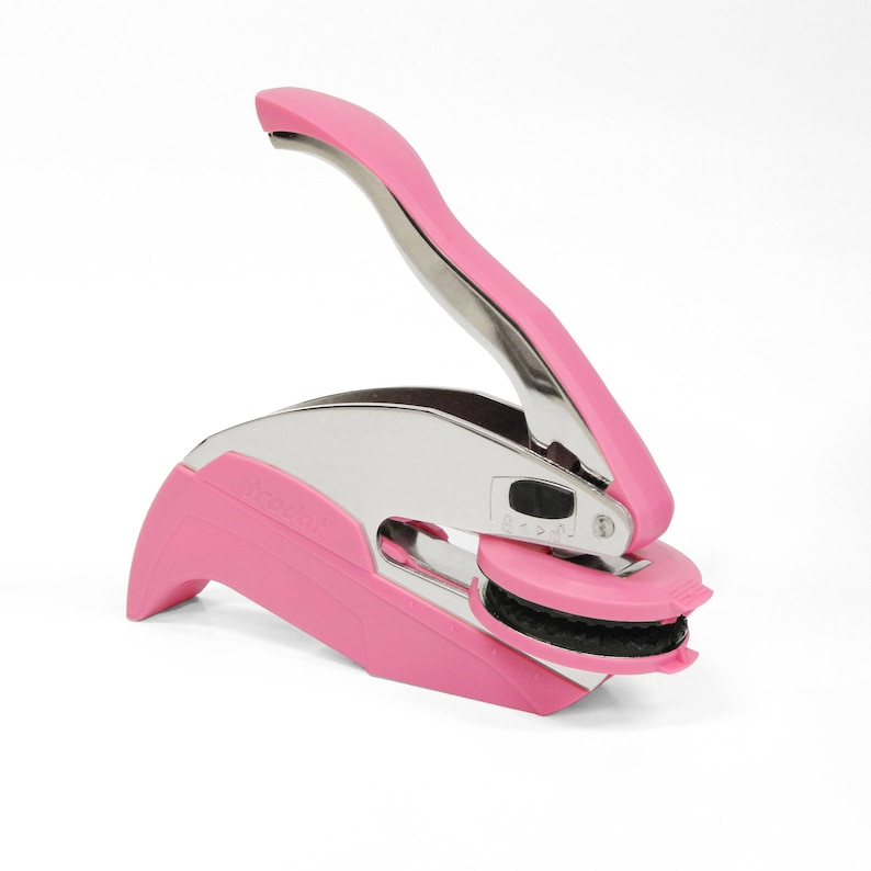 Custom Monogram Address Embosser Personalized Round Seal Etsy