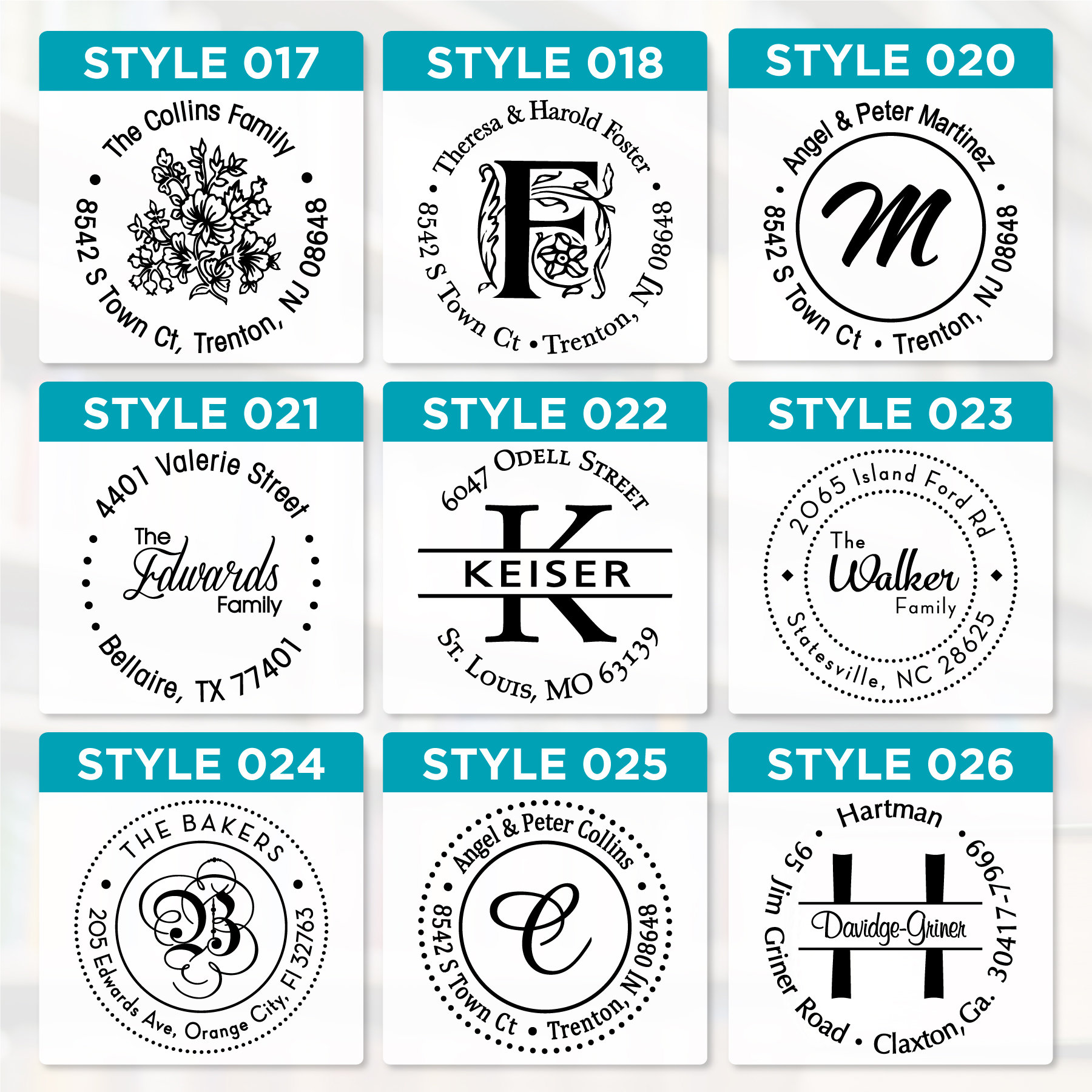 Personalized Monogram Address Embosser With 50 Gold Seal Labels - More ...