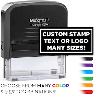 TOP SELLER - Individueller Logo Stempel - Rechteckiger selbstfärbender Stempel - Personalisierter Individueller Stempel - Branding Stempel, Business Stempel, Viele Größen!