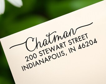 Gepersonaliseerde retouradresstempel: aangepaste zelfinktende rubberstempel
