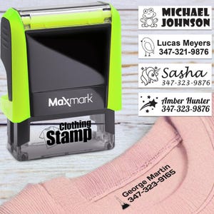 Sello de ropa personalizado: Etiqueta de nombre personalizada para niños y campamentos