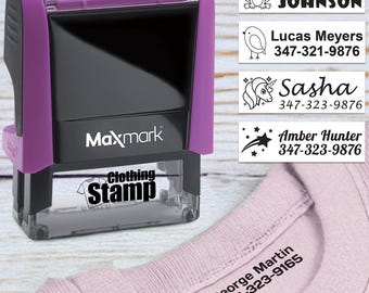 Custom Clothing Stamp: Personalized Name Label for Kids & Camp
