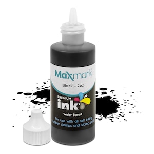 Recharge d'encre Premium MaxMark pour tampons encreurs et tampons encreurs