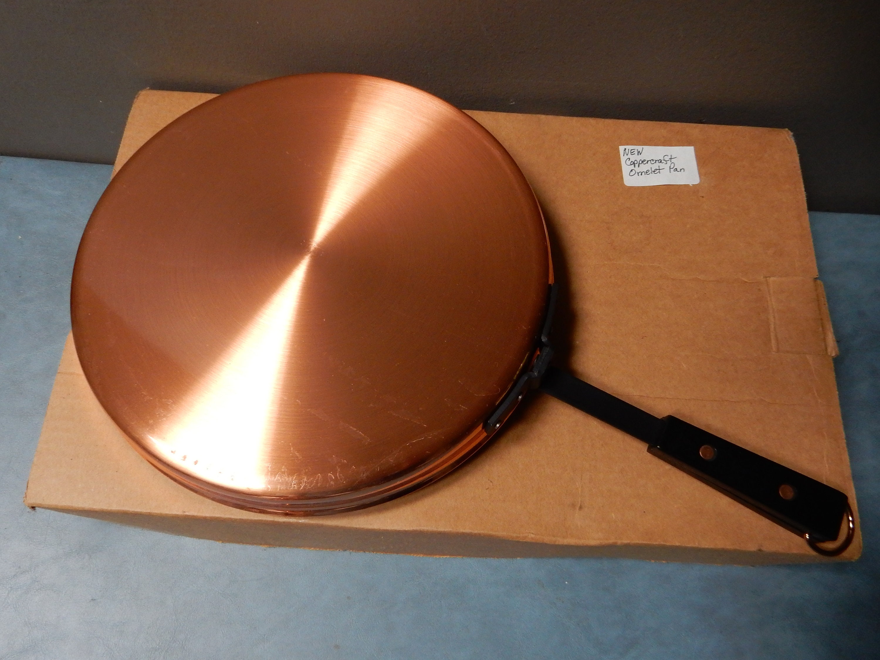 Hammered Copper Chef Pan, Handcrafted Authentic Red Copper Skillet, Turkish  Egg Omelet Frying Pans Sahan (9.4 Inches - 24 cm)