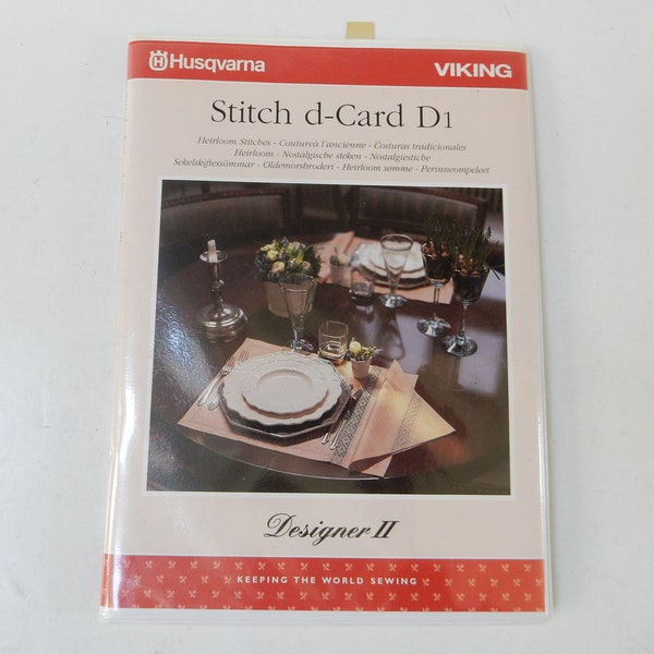 Husqvarna/Viking Stitch d-Card D1 for Designer II