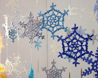 Crochet Snowflake Pattern Collection: 12 Designs (PDF Pattern)