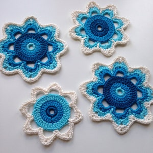 Crochet Retro Flower Pattern: 4 Variations (PDF Pattern)