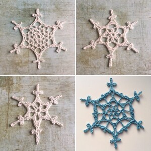Crochet snowflake pattern collection. 12 crochet snowflake image 5