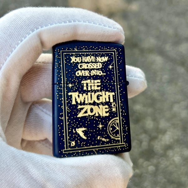 Twilight Zone Custom Engraved Zippo Lighter | Black Matte | The Twilight Zone Theme | Sci-Fi Gift | Made in USA