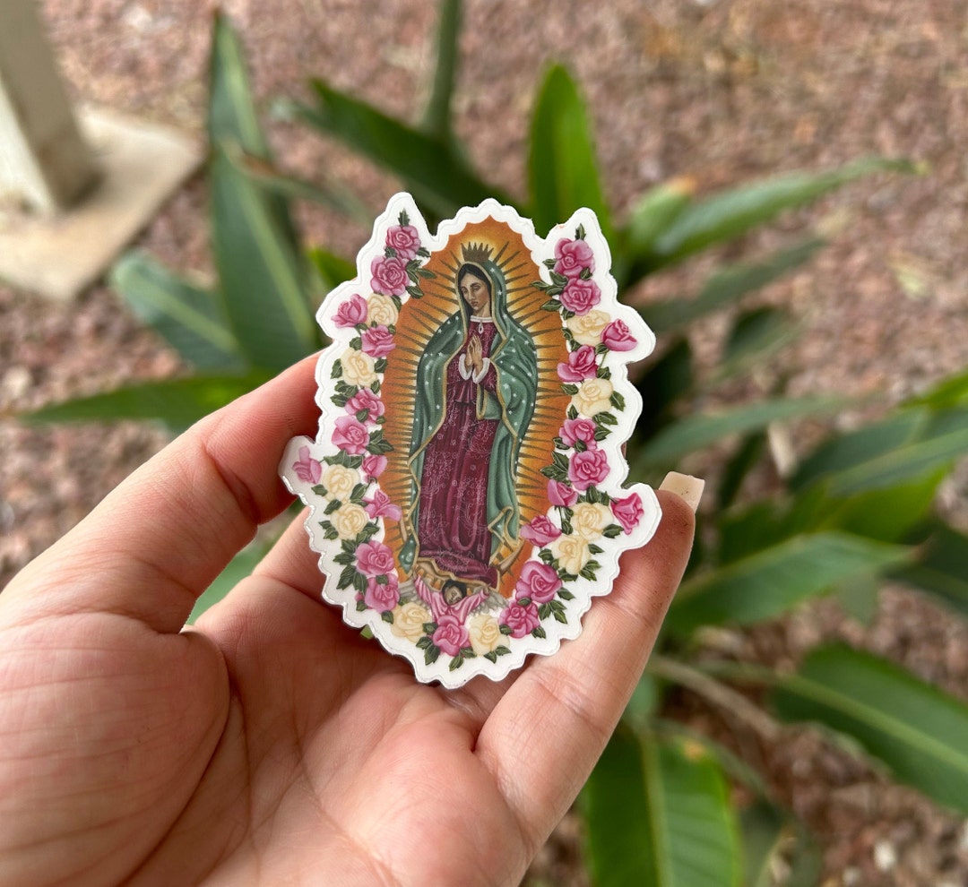 Virgen De Guadalupe Clear Sticker - Etsy
