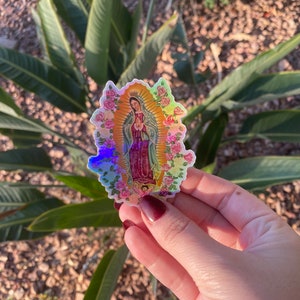 Virgen de Guadalupe Holographic Sticker