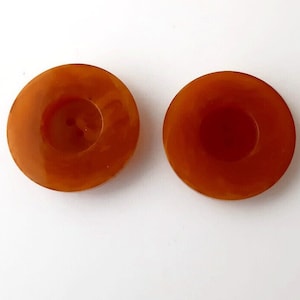 Honey colored large chunky Bakelite vintage buttons 1930s suitable for coat or knitwear, collectors buttons 1 1/2 inch 38 mm set of 2