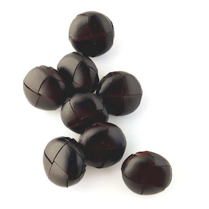 Bruna läderflätade vintageknappar för läderhantverk, herrmode, väst, stickat, 20 mm 13/16" set 8