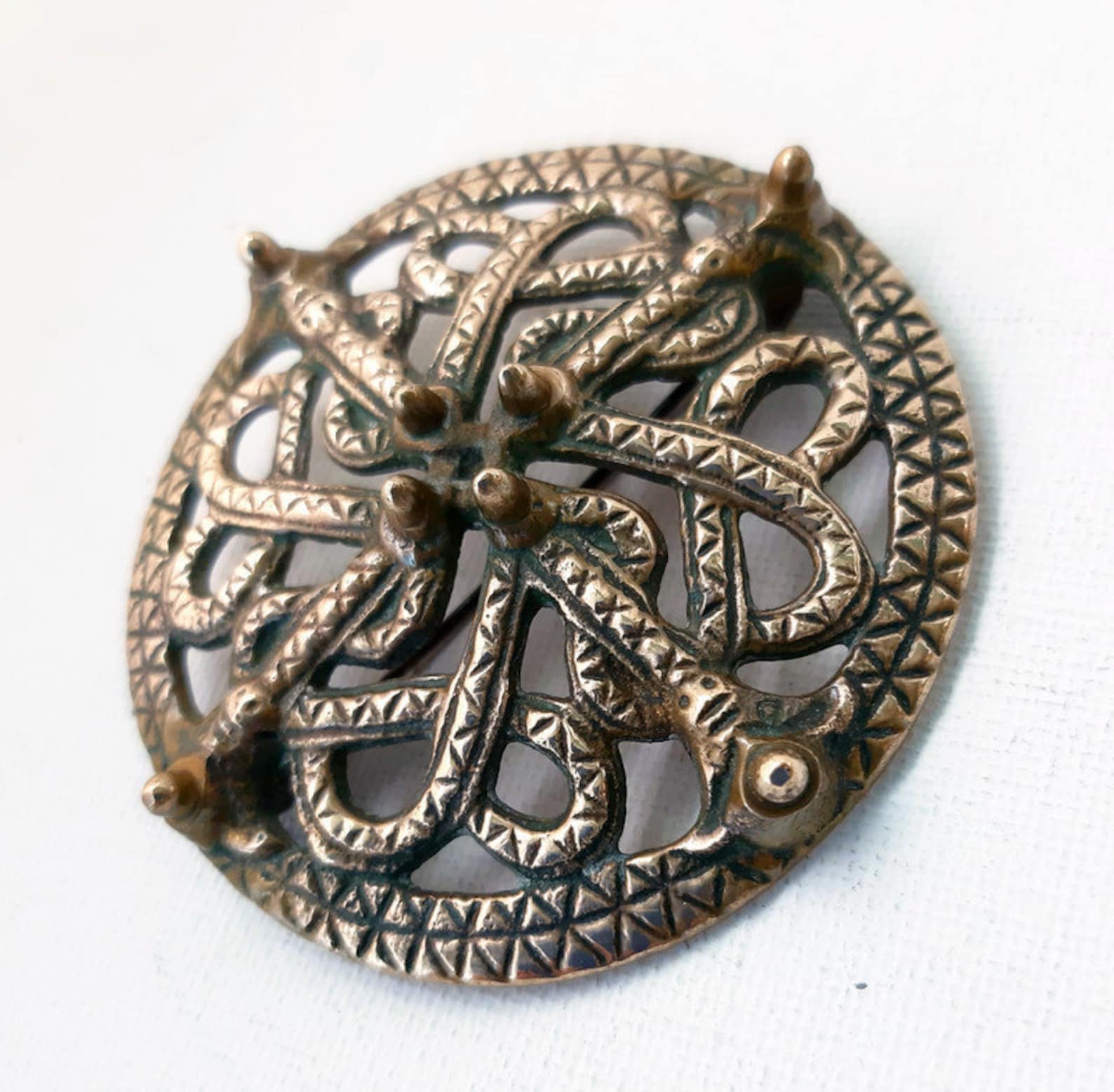 Viking Brooch Pin Reproduction of Original Bronze Etsy
