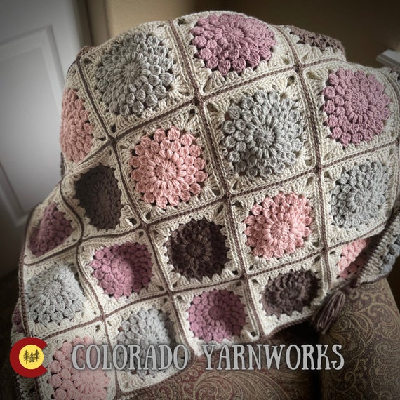 Sunburst Crochet Blanket PATTERN, Boho Sunburst Blanket