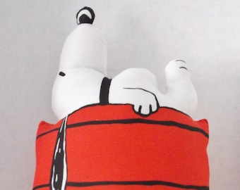 Snoopy on His Doghouse with Woodstock Vintage Pillow Doll
