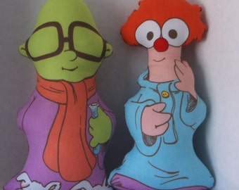 Muppets "Dr. Bunsen and Beaker" Vintage Pillow Dolls