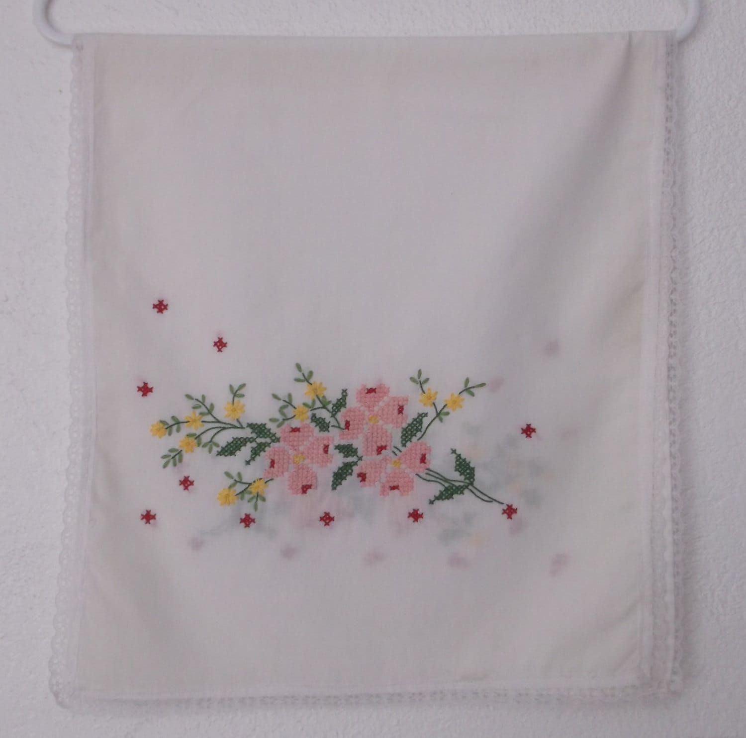 embroidered dresser scarf Ethereal White Lace Embroidered Dress